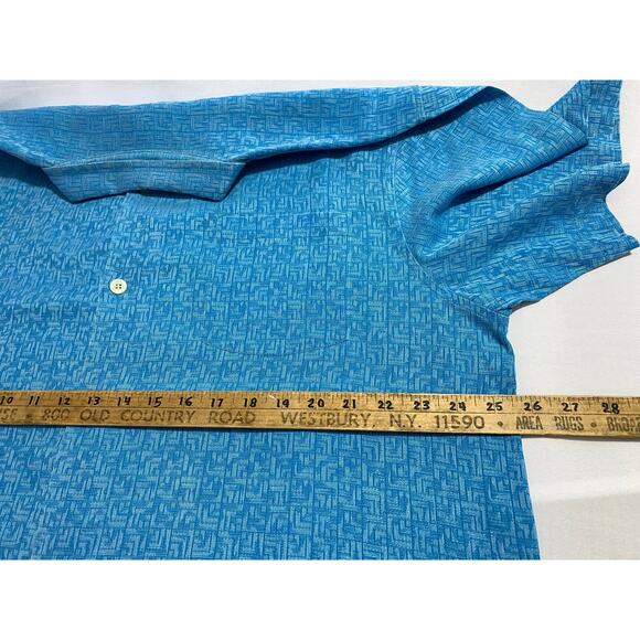 Tommy Bahama XL – Button-Up Shirt – Blue – Short Sleeve – 100% Silk - Picture 6 of 8